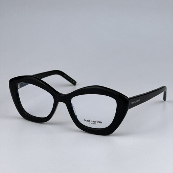 NEW Saint Laurent SL68OPT 001 Black Cat Eye Women Eyeglasses - Picture 8 of 15